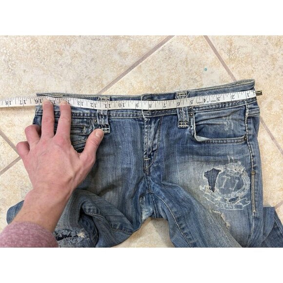 Taverniti SO Jeans Womens 27 Low Rise Distressed Embroidered Skinny Denim Pants - Picture 3 of 16